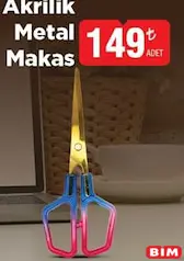 MUİKOO AKRİLİK METAL MAKAS fiyat ve kampanya bilgisi